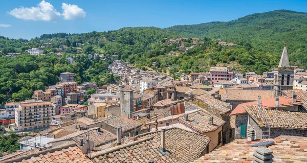 Soriano Nel Cimino Uma Manhã Verão Província Viterbo Lazio Itália — Fotografia de Stock