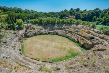 Roma Amphitheatre in Sutri, Viterbo Province, Lazio (Italya)