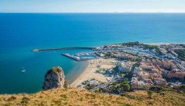 Terracina 'da Jupiter Anxur Tapınağı, Latina Eyaleti, Lazio, orta Italya.