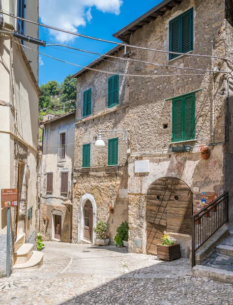 Subiaco Old Town Summer Morning Province Rome Latium Central Italy — Stock Photo, Image