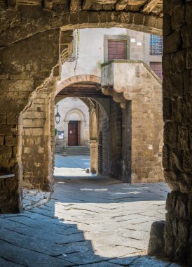 Viterbo, Lazio, Orta Italya'nin pitoresk San Pellegrino Ortaçağ bölgesinde.