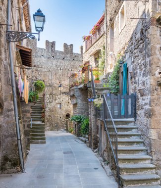 Vitorchiano, ortaçağ İtalyan Köyü Viterbo eyaletinde, Lazio, İtalya.
