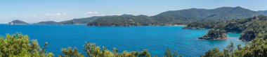 Panoramik görüş yakınındaki Procchio Elba Adası, Toskana, İtalya