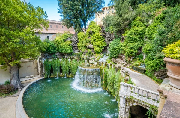 Fontana Ovale Villa Este Tivoli Provincia Roma Lazio Italia Centrale — Foto Stock