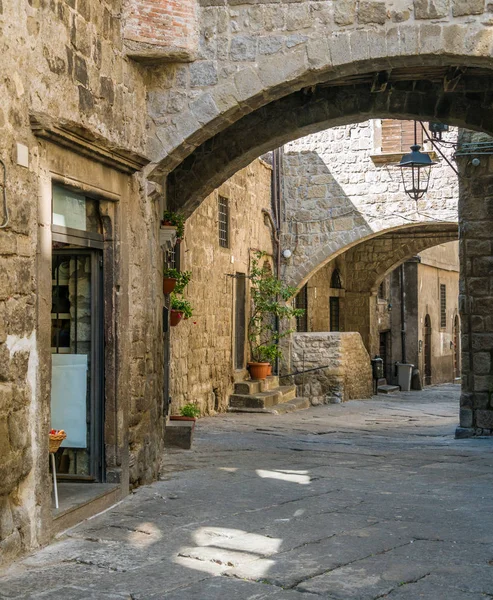 Γραφική Μεσαιωνική Συνοικία San Pellegrino Στην Κεντρική Βιτέρμπο Λάτσιο Ιταλία — Φωτογραφία Αρχείου