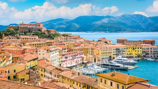 Panoramisch Zicht Van Portoferraio Elba Eiland Toscane Italië — Stockfoto