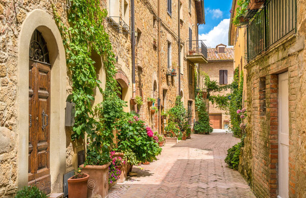 Picturesque sight in Pienza, Province of Siena, Tuscany, Italy.