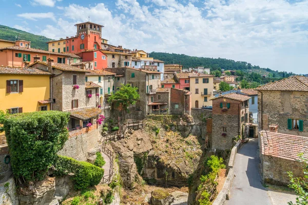 Loro Ciuffenna Vesnice Provincii Arezzo Italském Regionu Toskánsko Střední Itálie — Stock fotografie