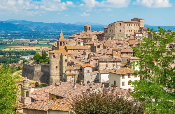 Panoramisch Uitzicht Anghiari Provincie Arezzo Toscane Italië — Stockfoto