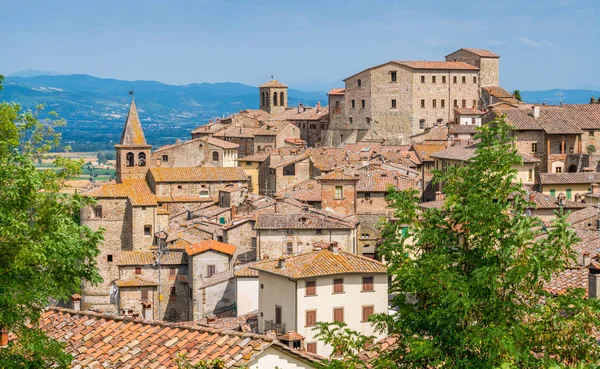 Panoramatický Pohled Anghiari Provincii Arezzo Toskánsko Itálie — Stock fotografie