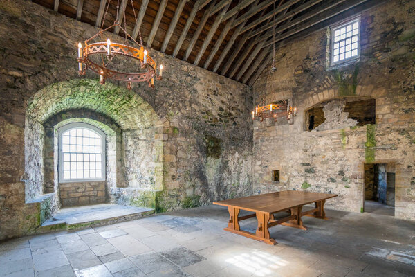 Indoor view in Blackness Castle, near the omonimous village in the council area of Falkirk, Scotland. July-08-2017