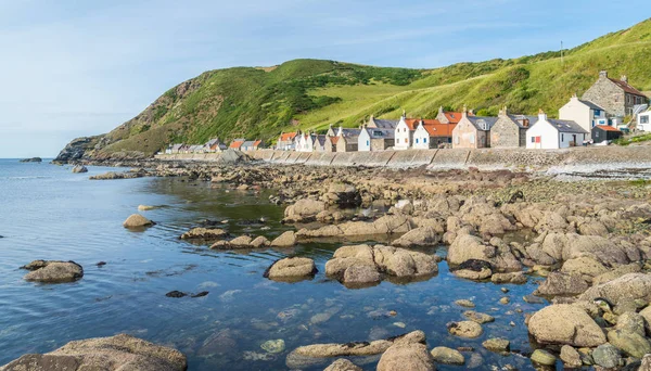 Slunné Odpoledne Crovie Malá Vesnička Aberdeenshire Skotsko — Stock fotografie