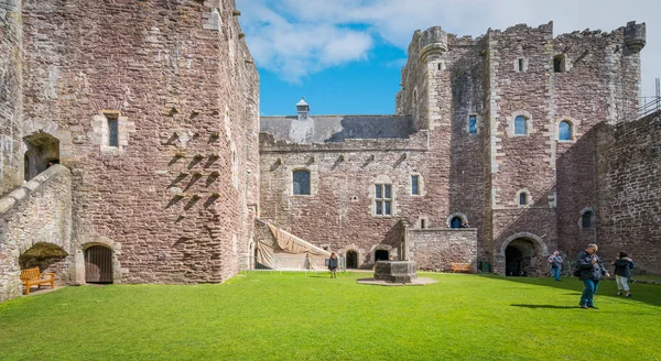 Courtyard Doune Castle Medieval Stronghold Village Doune Stirling District Central — Stock Photo, Image