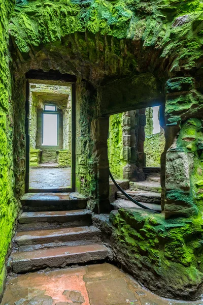 Vista Interna Nel Castello Dunnottar Vicino Stonehaven Scozia — Foto Stock