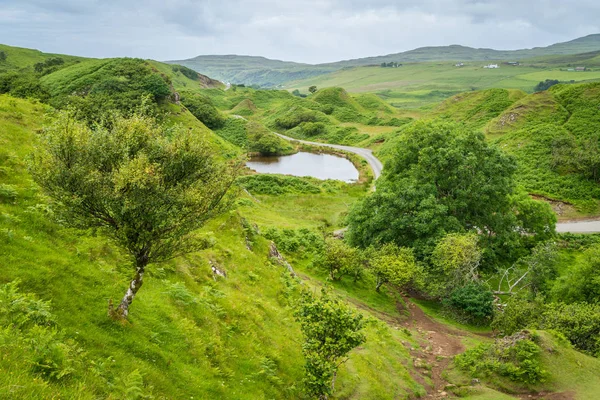 The famous Fairy Glen, located in the hills above the village of Uig on the Isle of Skye in Scotland.