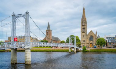 Inverness, Scottish Highlands Greig sokak Köprüsü.