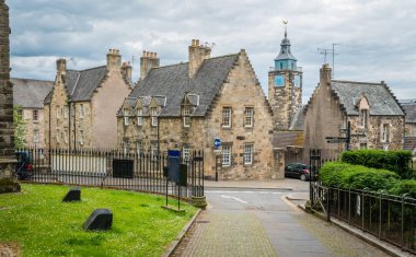 Stirling eski kentine giden yol, Iskoçya.