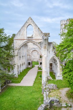 Jumieges Abbey, Normandy, Fransa 'da harap Benedictine Manastırı.