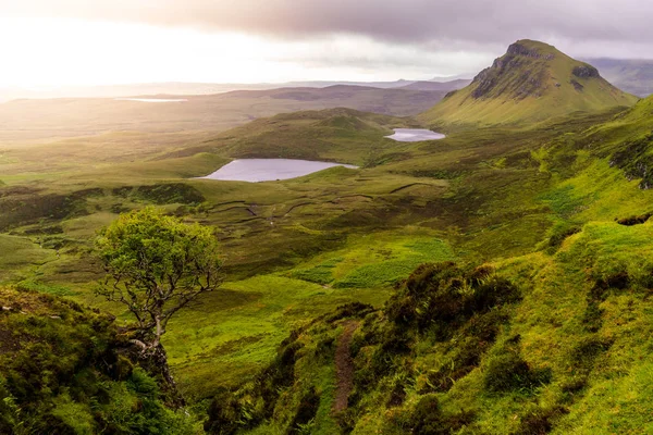 Vista Panorámica Del Quiraing Isla Skye Escocia — Foto de Stock