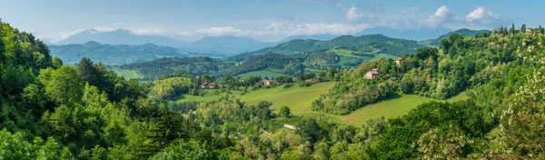 Vista Panorámica Las Colinas Que Rodean Urbino Ciudad Patrimonio Humanidad — Foto de Stock