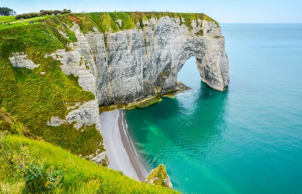 Albasten Kliffen Van Etretat Normandië Frankrijk — Stockfoto