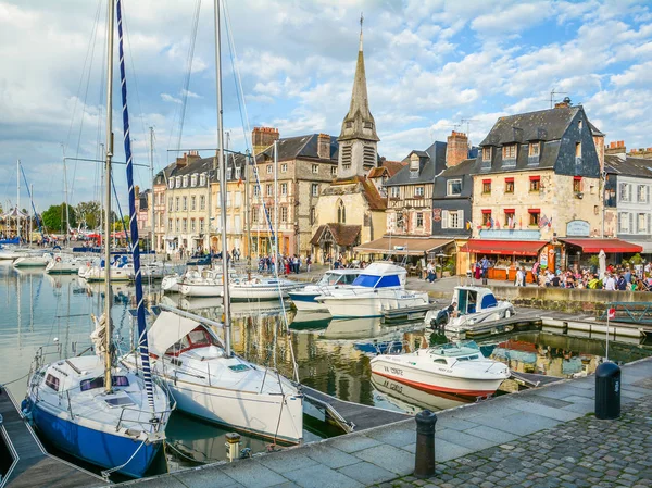 Vista Panorâmica Honfleur Vila Costeira Baixa Normandia França — Fotografia de Stock