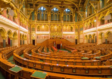 Budapeşte parlamento İçişleri, Macaristan, Aralık-20-2016