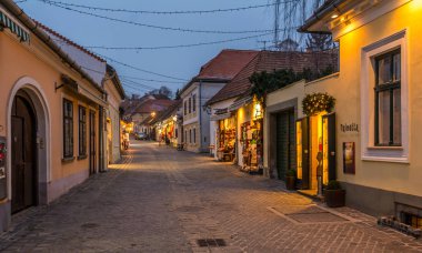 Szentendre Noel, Budapeşte yakın Danube boyunca küçük kasaba, Macaristan.