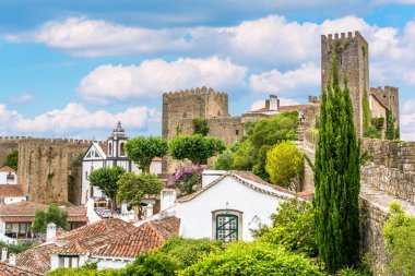 Obidos, Leiria District, Portekiz manzaralı yaz görüşü