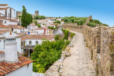 Obidos, Leiria District, Portekiz manzaralı yaz görüşü