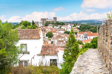 Obidos, Leiria District, Portekiz manzaralı yaz görüşü