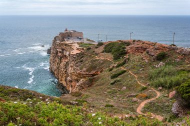 Nazare Lighthouse, Portekiz manzaralı yol