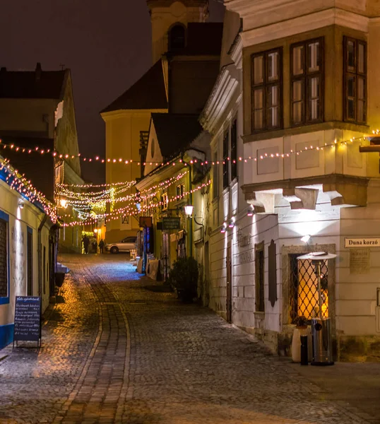Рождество Маленьком Городке Дунае Недалеко Будапешта Венгрия — стоковое фото