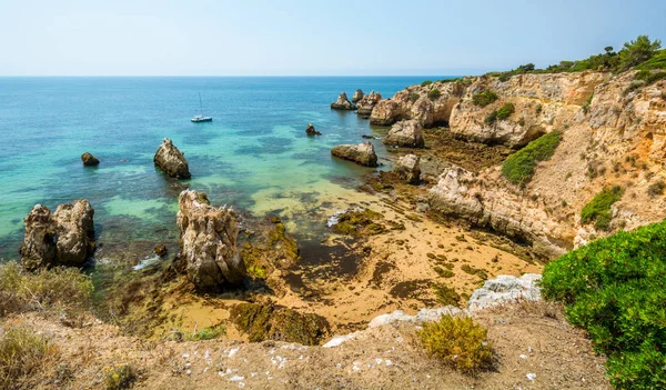 Schilderachtige Gouden Kliffen Bij Alvor Portimao Algarve Portugal — Stockfoto