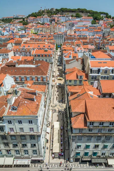 Panoramatický Výhled Elevador Santa Justa Lisabon Portugalsko — Stock fotografie