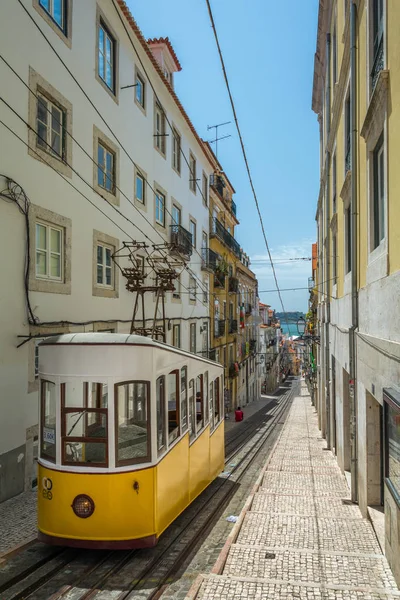 Slavný Elevador Bica Bairro Alto Lisabon Portugalsko — Stock fotografie