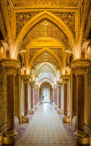 Vista Interna Monserrate Palace Sintra Vicino Lisbona Portogallo — Foto Stock