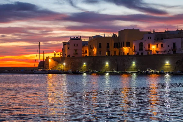 Sonnenuntergang Gallipoli Provinz Lecce Apulien Süditalien — Stockfoto