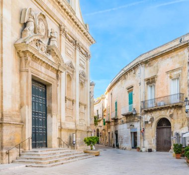Lecce, Puglia (Apulia), Güney Italya manzaralı manzara.