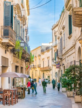 Lecce, Puglia (Apulia), Güney Italya manzaralı manzara.
