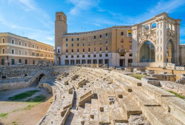Roma Amphitheatre in Lecce, Puglia (Apulia), Güney Italya.