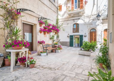 Monopoli, bari Eyaleti, Apulia, Güney Italya manzaralı yaz görüş.