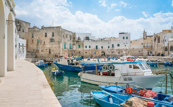 Starý Přístav Monopoli Bari Provincii Puglia Apulia Jižní Itálie — Stock fotografie