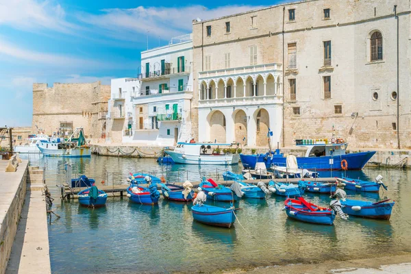 Oude Haven Monopoli Provincie Bari Puglia Apulië Zuid Italië — Stockfoto