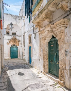Ostuni, Brindisi ilinin manzaralı manzaralı, Apulia, Italya.