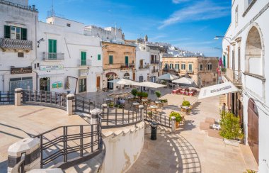 Ostuni, Brindisi ilinin manzaralı manzaralı, Apulia, Italya.