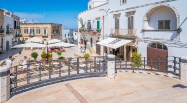 Ostuni, Brindisi ilinin manzaralı manzaralı, Apulia, Italya.