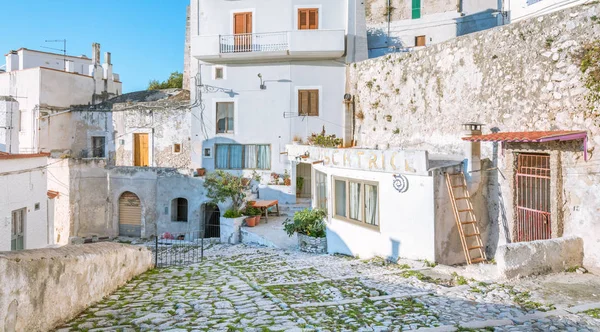 Vista Panorámica Peschici Provincia Foggia Puglia Italia — Foto de Stock