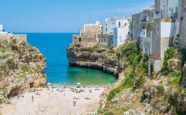 Vista Panorâmica Polignano Mare Província Bari Apúlia Puglia Sul Itália — Fotografia de Stock