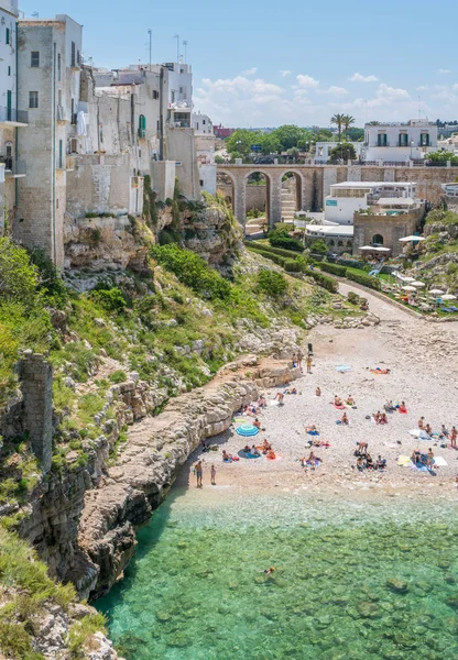 Malowniczy Widok Mieście Polignano Mare Prowincja Bari Apulia Puglia Południowe — Zdjęcie stockowe